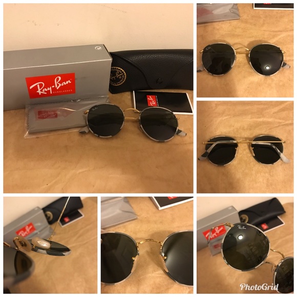 ?% Authentic Ray Ban Gray Black Sunglasses main image 4